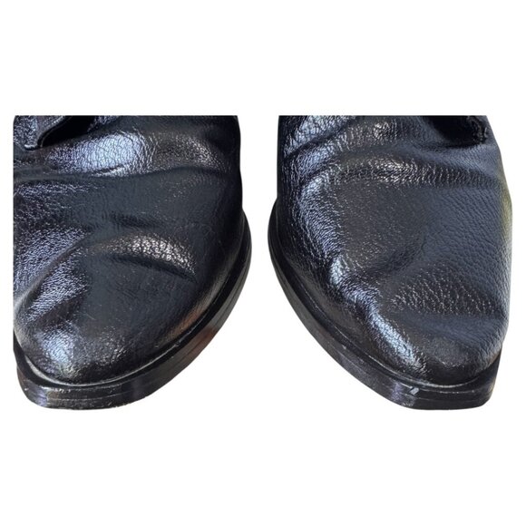 Urban Outfitters‎ Talia Black Leather Buckle Side Zip Ankle Bootie Womans Size 9 - Picture 3 of 8